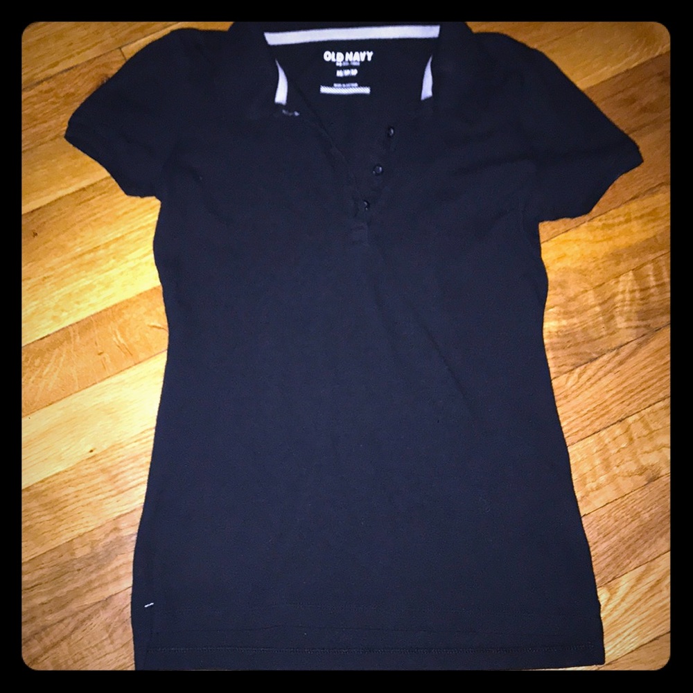 Black polo shirt